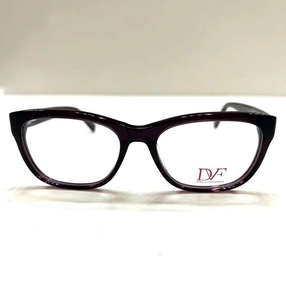 NEW Diane von Furstenberg 5044 535 Translucent Purple Eyeglasses Frame 52-17-135